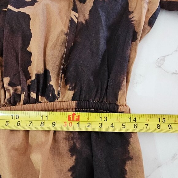 Rails Amabella‎ Puff Sleeve Mini Dress In Tigers Eye NWOT Brown Women's Small - Picture 14 of 15